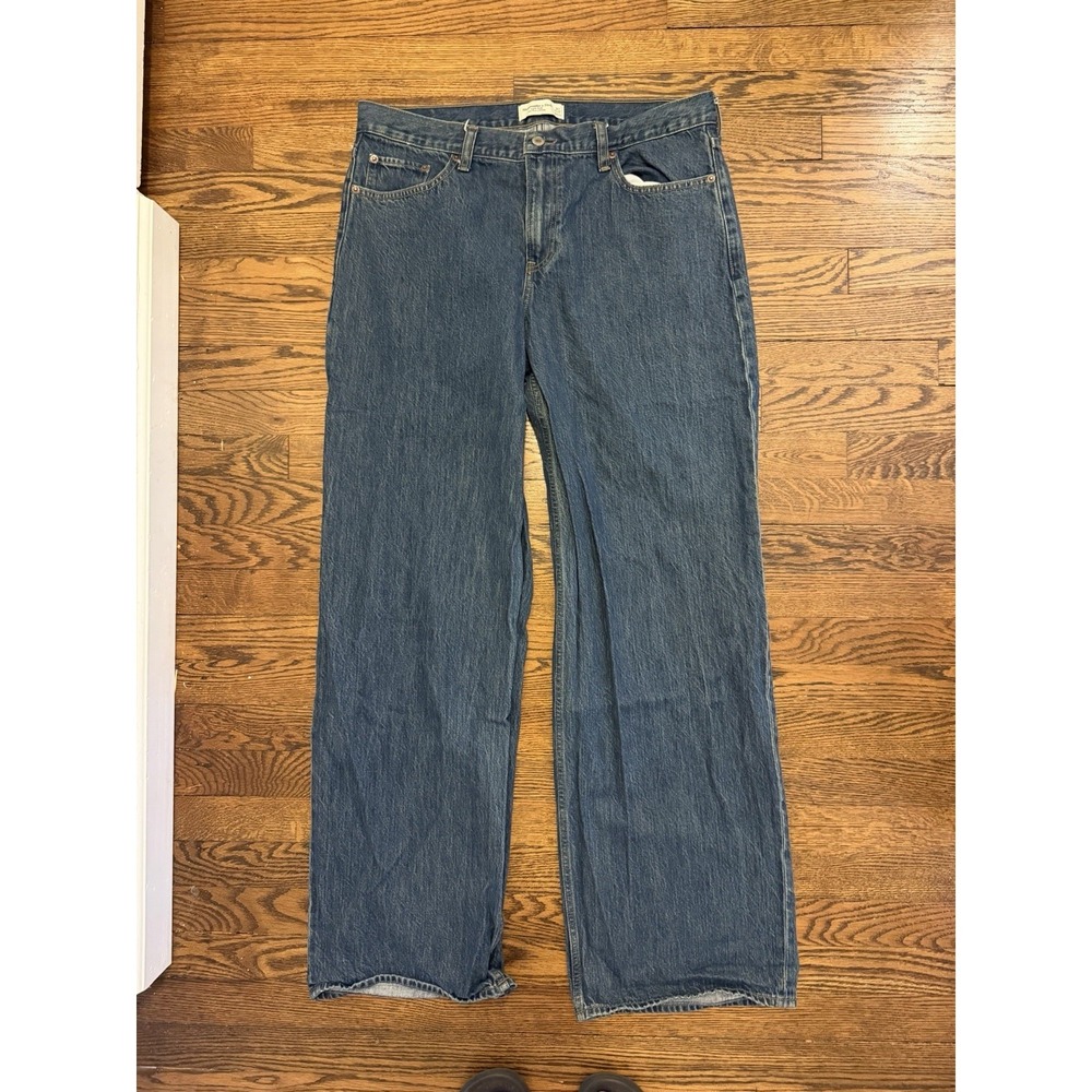 Abercrombie And Fitch Jeans Low Rise Ultra Loose Women's Size 31 Dark Wash